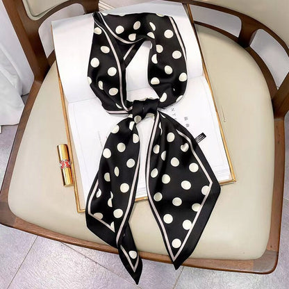 Silk-Effect Square Scarf 13 × 147 cm
