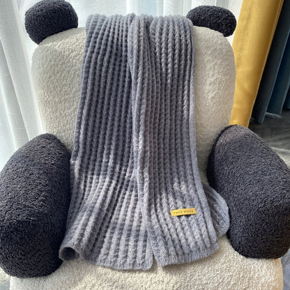 Écharpe d’hiver pour femme 160 × 22 cm – gris