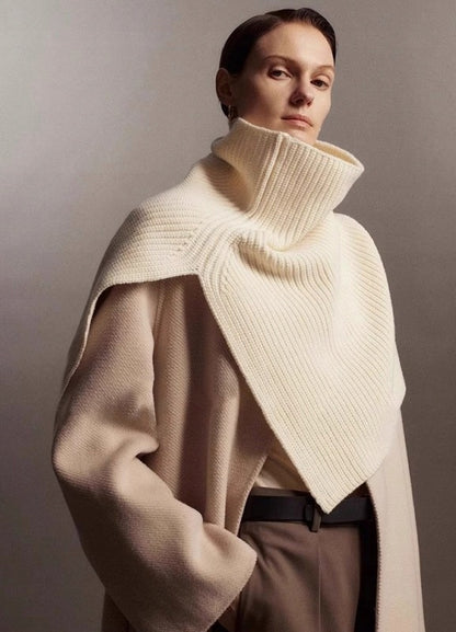Poncho-Collar Snood – Cream