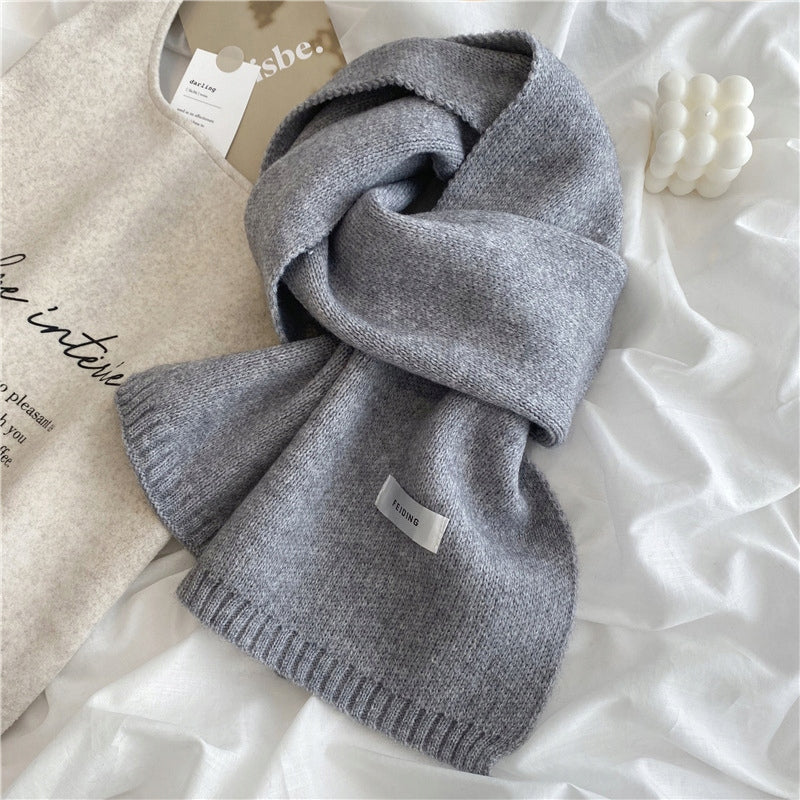 Écharpe d’hiver pour femme 160 × 22 cm – gris