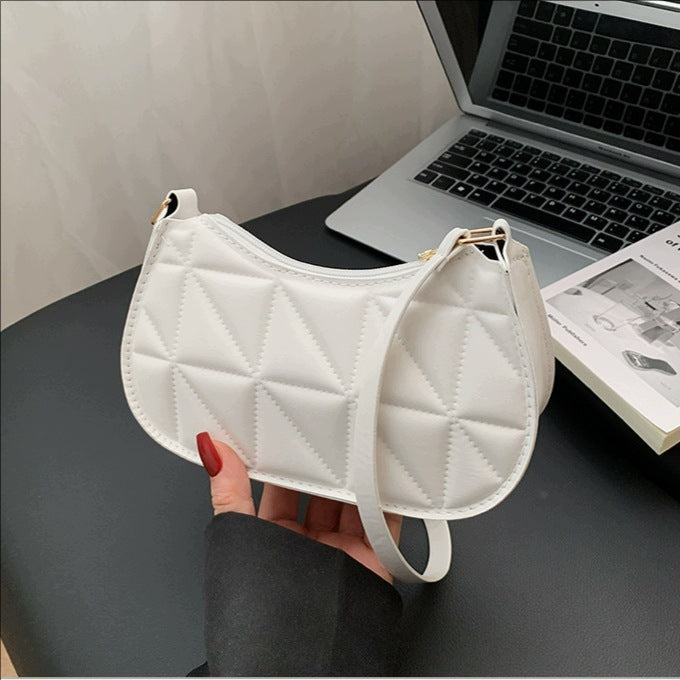 Gesteppte Damenhandtasche – weiß
