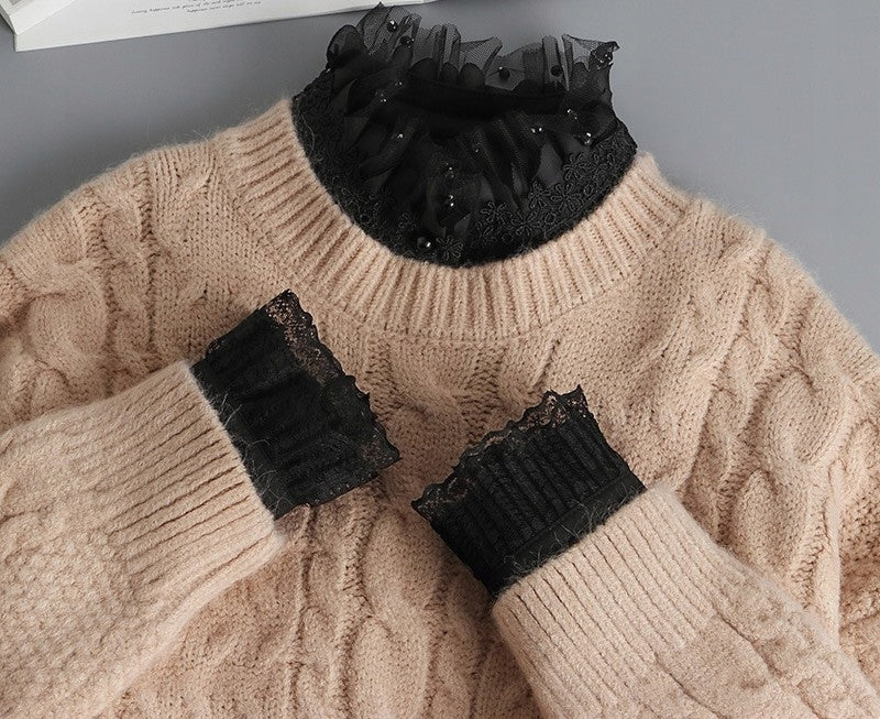 Manșete decorative din dantelă – negre