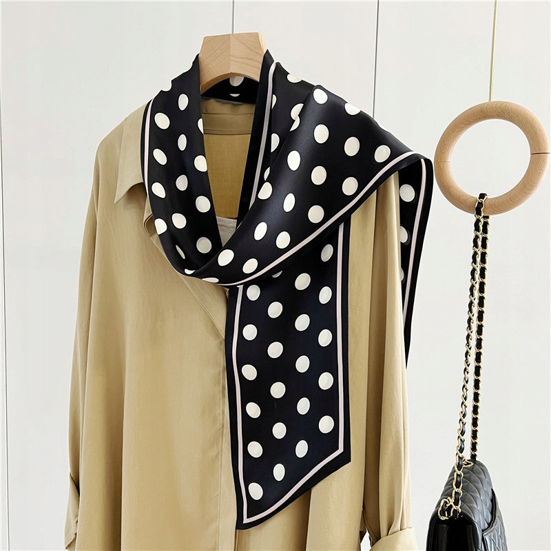 Foulard effet soie pour femme 13 × 147 cm