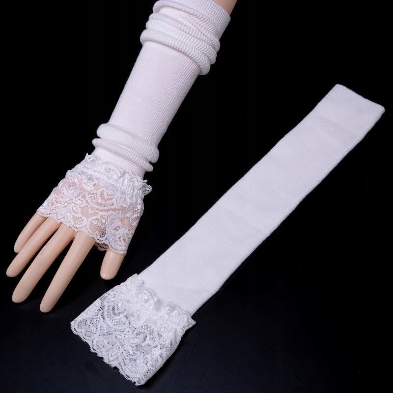Detachable Lace Cuffs – White
