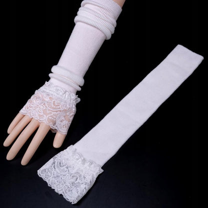 Detachable Lace Cuffs – White