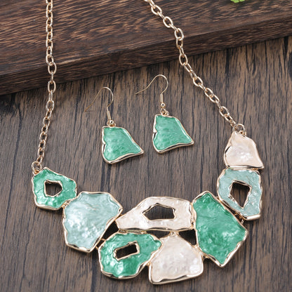 Necklace & Earrings Set – Green