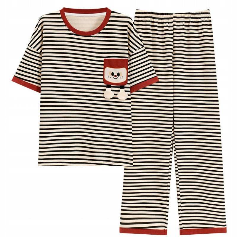Women's Pyjamas — Stripes with a Cat