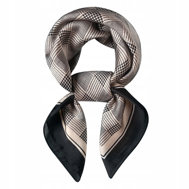 Women's Printed Silky Square Scarf — Gift Idea, 70×70 cm
