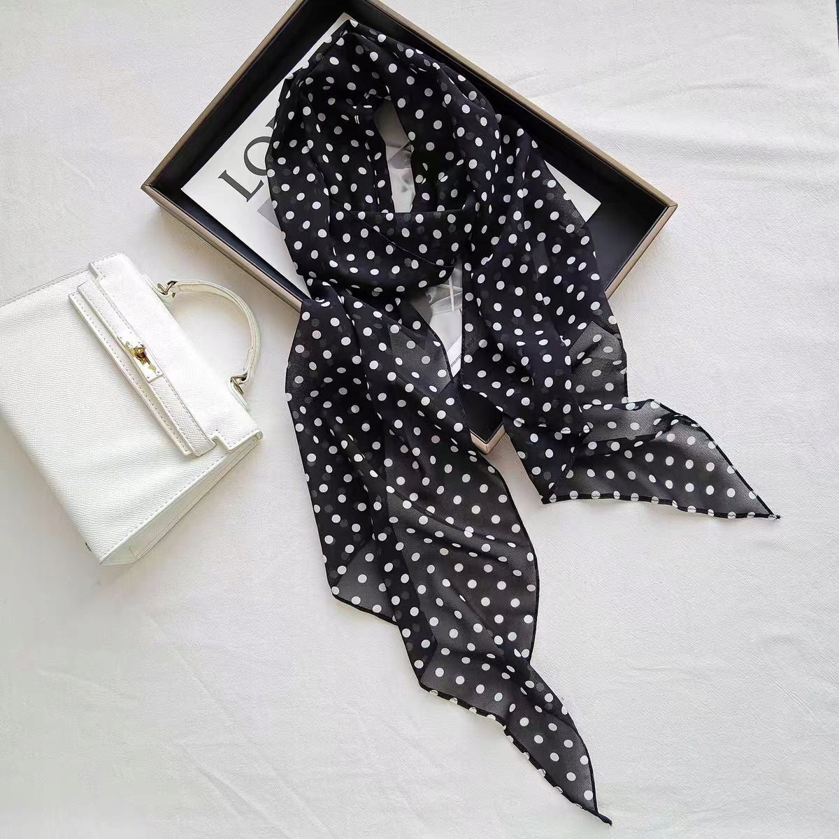 Women's Elegant Long Printed Scarf — Tie Style