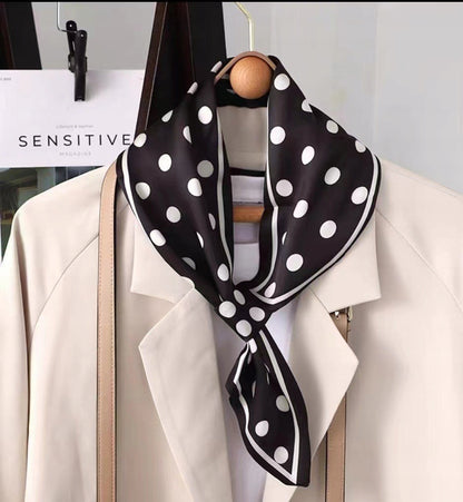 Silk-Effect Square Scarf 13 × 147 cm