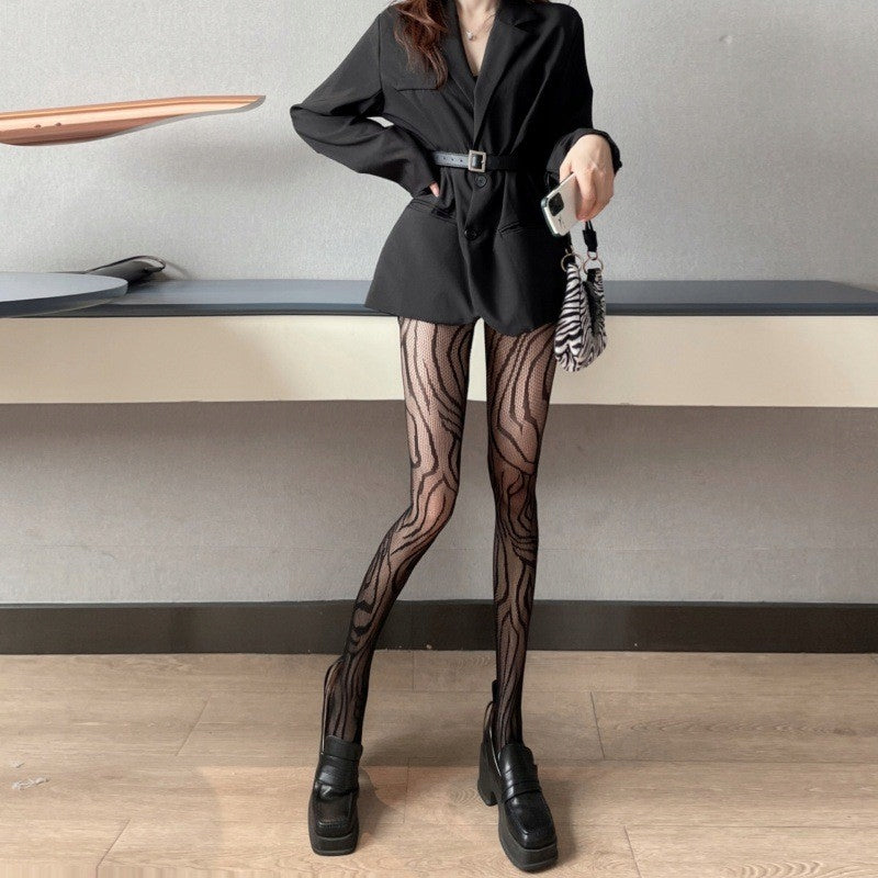 Women's Lace Tights – Black