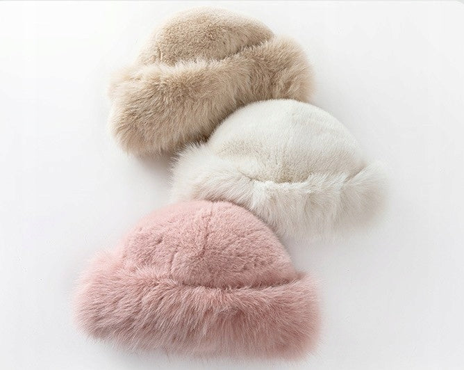 Faux-Fur Women's Beanie – Pink