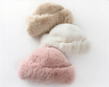 Faux-Fur Women's Beanie – Pink