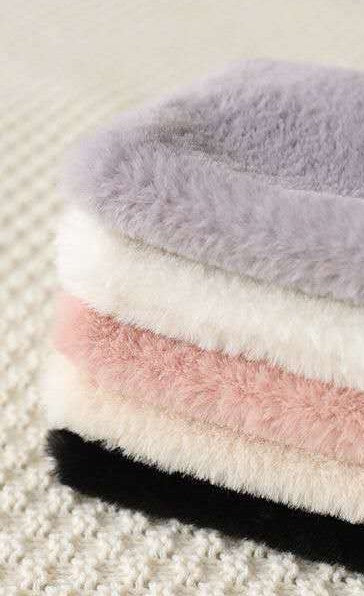 Écharpe en fausse fourrure 80 × 13 cm – gris