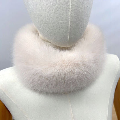 Women's Faux-Fur Scarf 50 × 10 cm – White