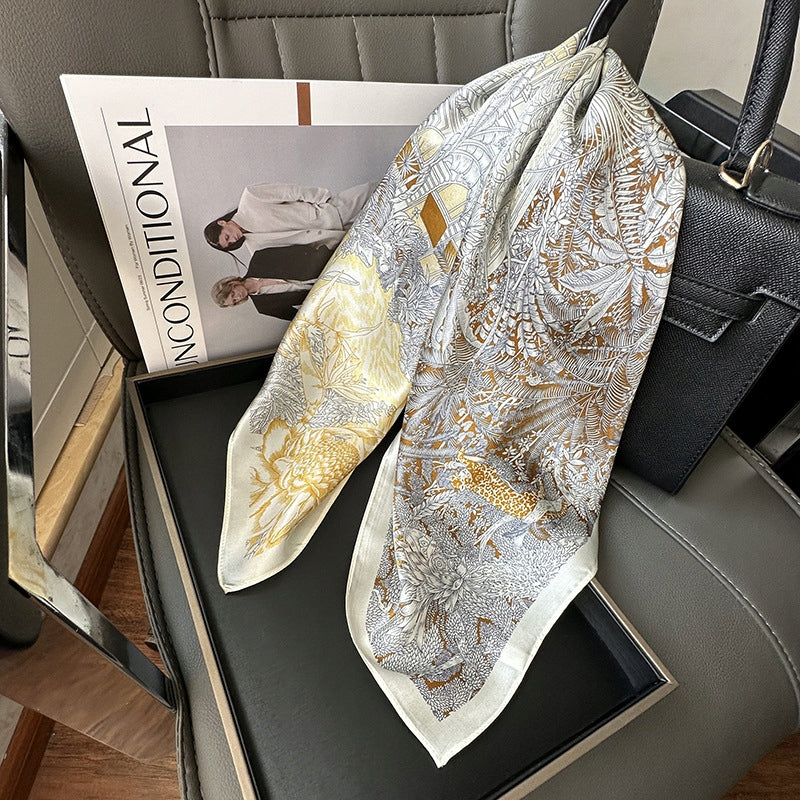 Silk-Effect Square Scarf 70 × 70 cm