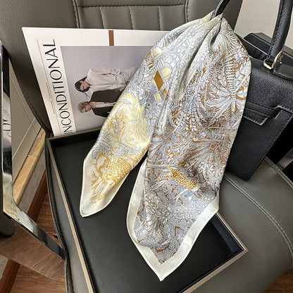 Silk-Effect Square Scarf 70 × 70 cm