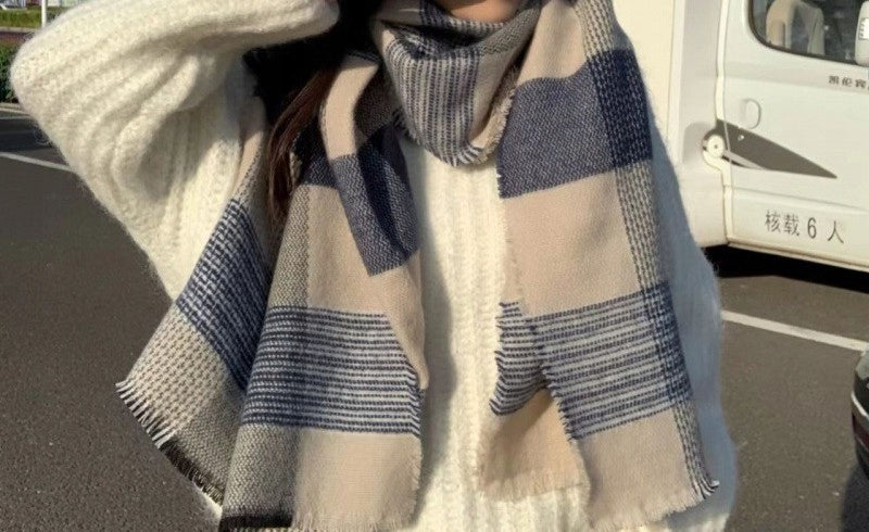 Écharpe d’hiver pour femme 200 × 66 cm – multicolore