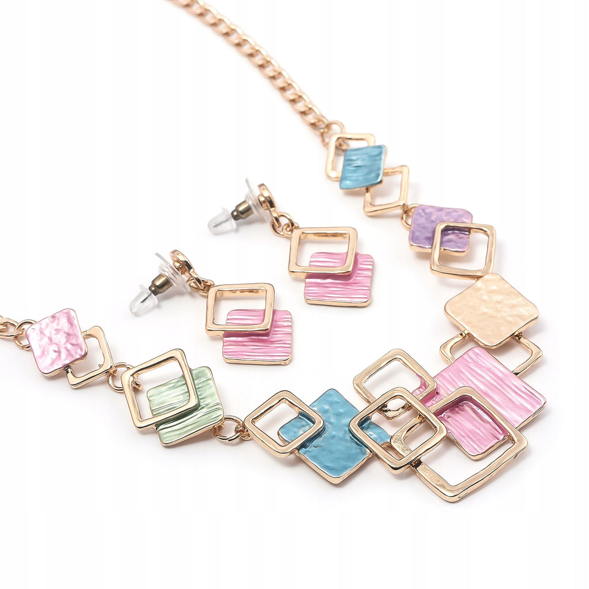 Necklace & Earrings Set – Gold-Tone
