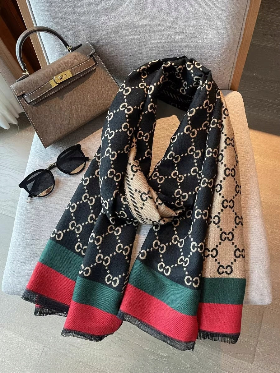 Women's Elegant Warm Winter Scarf — Sophisticated Style, 180×66