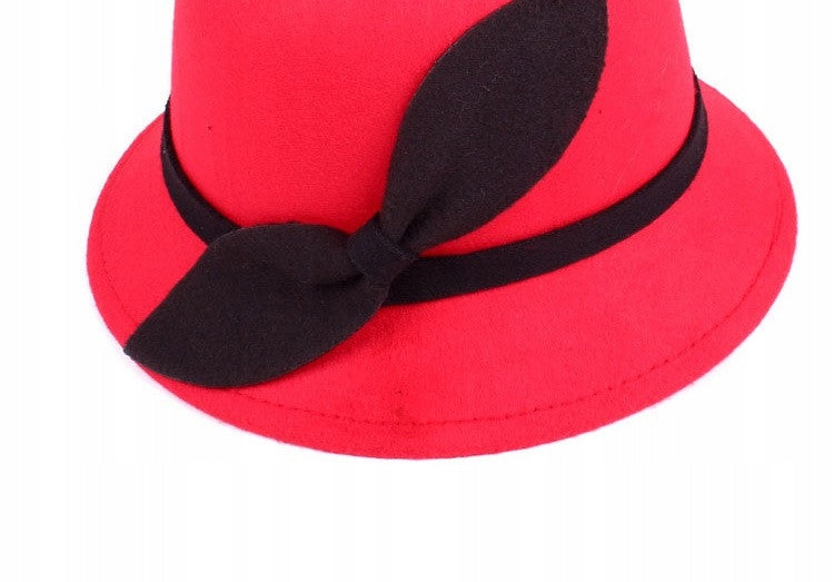 Dámský bucket klobouk – červený
