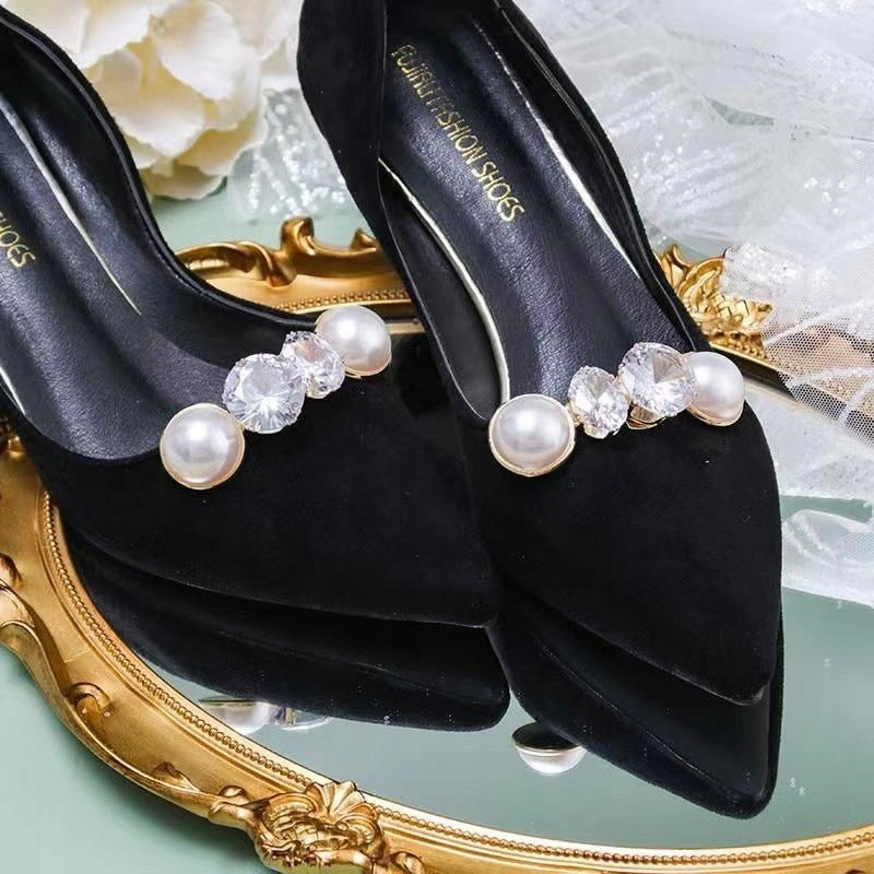Cubic Zirconia Shoe Clips — Elegant Decorative Accessories for High Heels