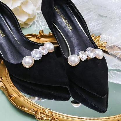 Cubic Zirconia Shoe Clips — Elegant Decorative Accessories for High Heels