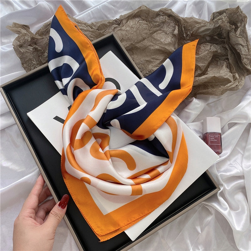 Silk-Effect Square Scarf 70 × 70 cm