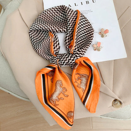 Foulard effet soie pour femme 70 × 70 cm