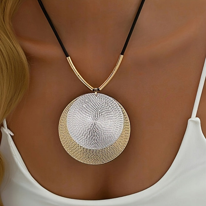 Women's Circle Necklace – Gold-Tone & Silver-Tone
