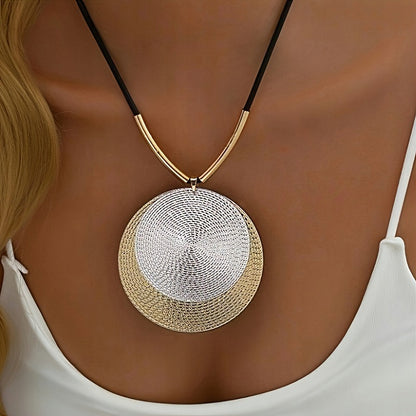 Women's Circle Necklace – Gold-Tone & Silver-Tone