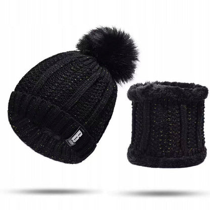 Komplet zimowy czapka i komin | color:czarny