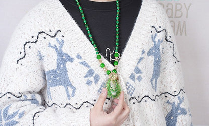 Elegant Glass Bead Pendant Necklace — Decorative Jewellery for Special Occasions