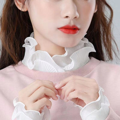 Elegant White Detachable Cuffs — Decorative Wrist Accessories