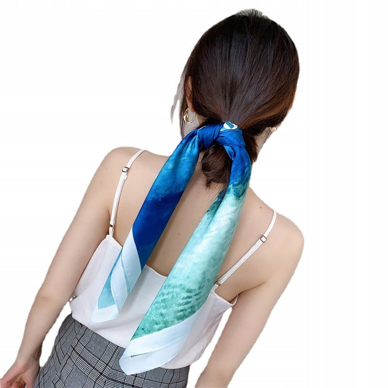 Silk-Effect Square Scarf 70 × 70 cm