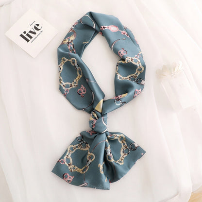 Silk-Effect Square Scarf 15 × 143 cm
