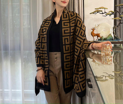 Écharpe d’hiver pour femme 180 × 66 cm