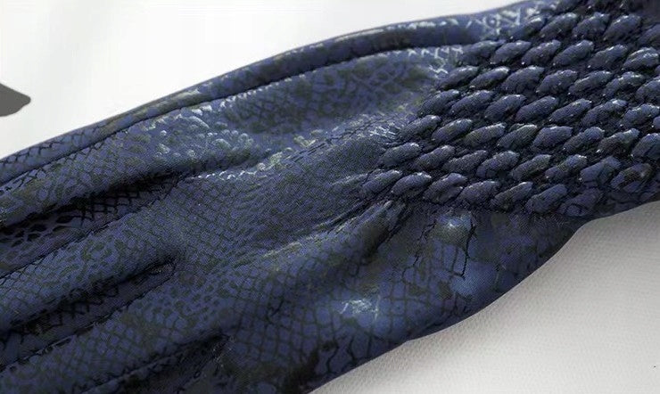 Women's Leather Gloves – Navy