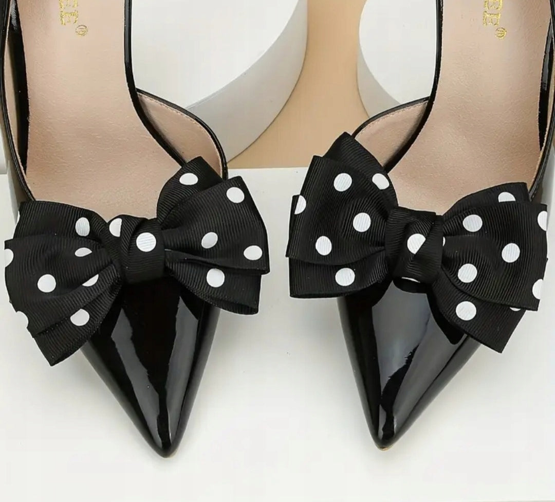 Bow Shoe Clips – Black