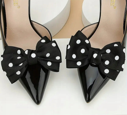 Bow Shoe Clips – Black