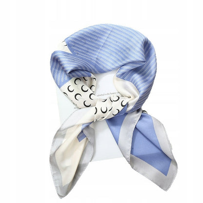 Women's Printed Silk-Effect Square Scarf, 70×70 cm