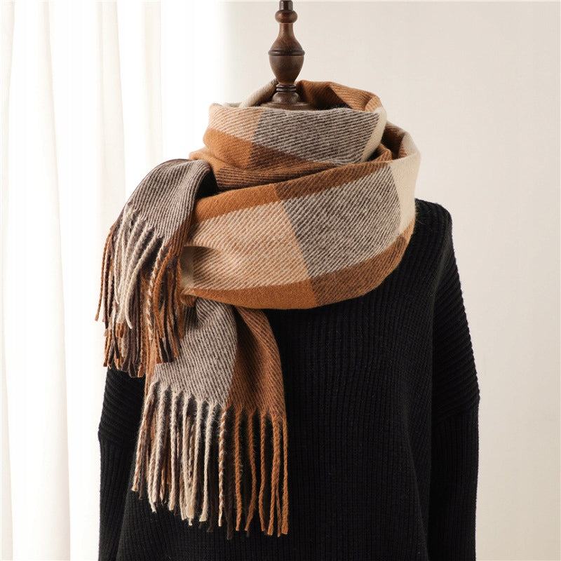Écharpe d’hiver pour femme 200 × 66 cm – multicolore