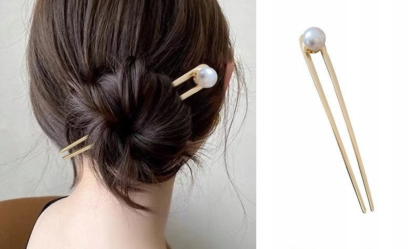 French Pearl Hairpin — Elegant Wedding Hair Accessory