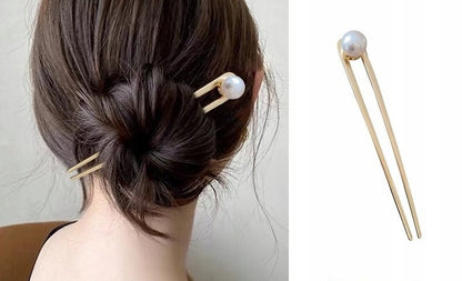 French Pearl Hairpin — Elegant Wedding Hair Accessory