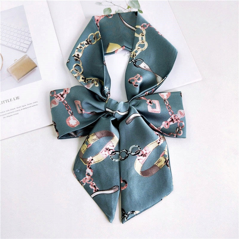 Silk-Effect Square Scarf 15 × 143 cm