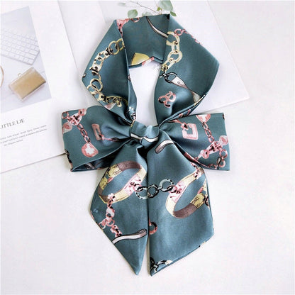 Silk-Effect Square Scarf 15 × 143 cm