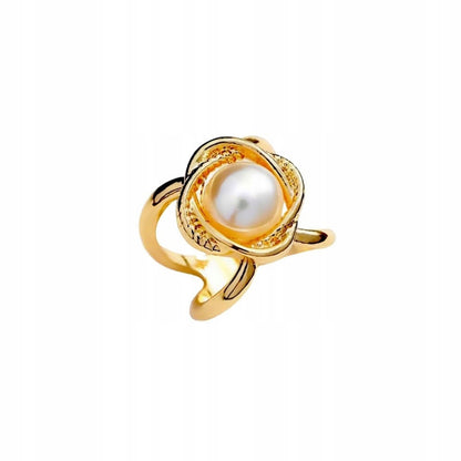 Hebilla para pañuelo con perla – dorado