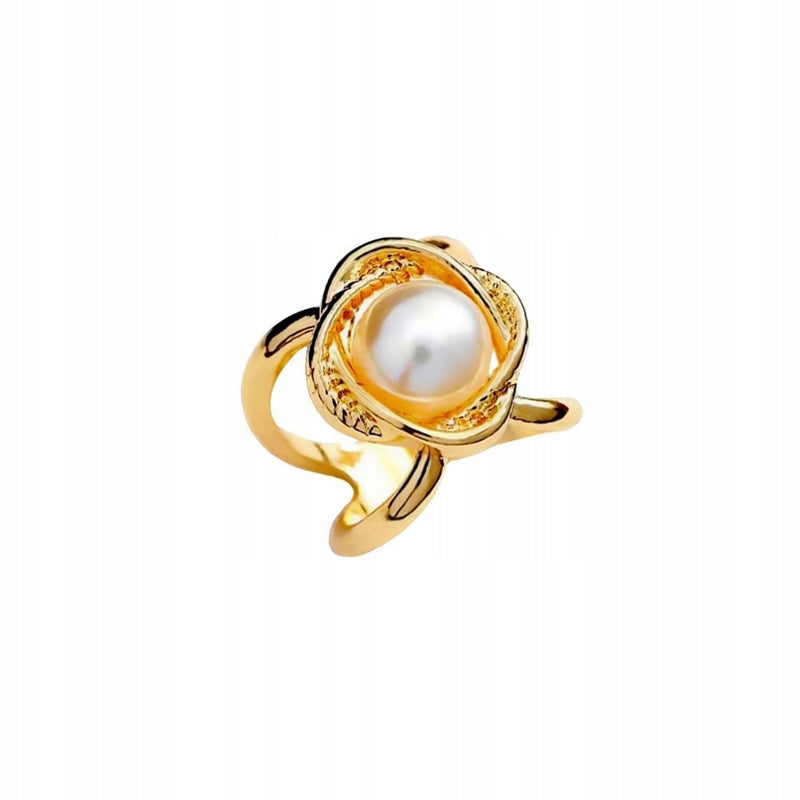 Schalclip mit Perle – goldfarben