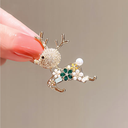Broche reno con circonitas