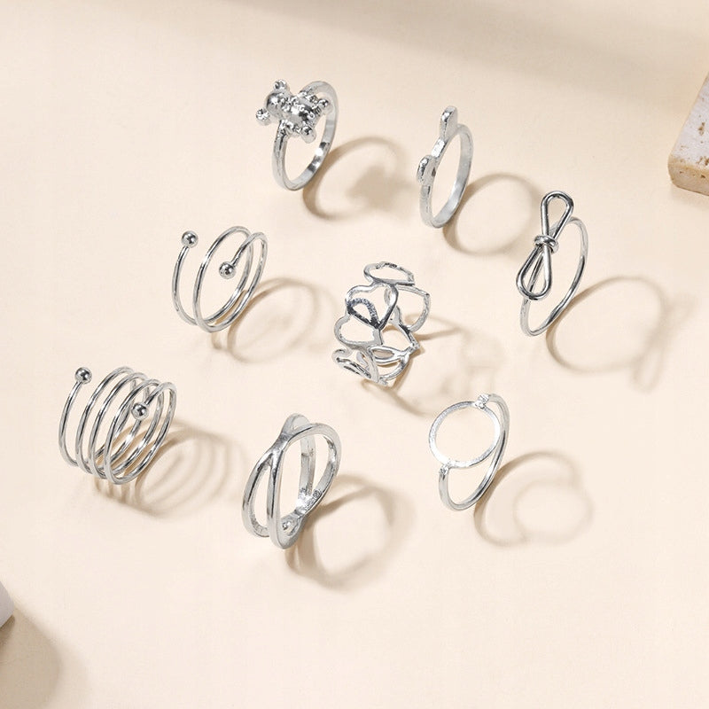 Conjunto de anillos – plateado